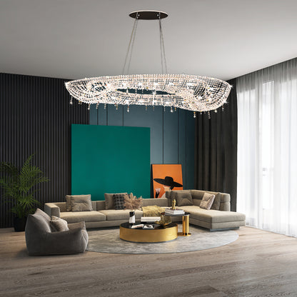 Modern Round Crystal Luxury Metal Chandelier