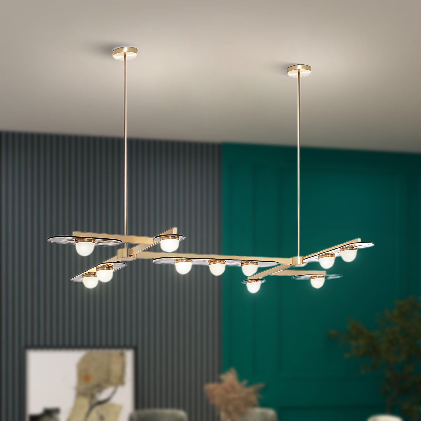 Modulo Horizontal Eclectic Crystal Chandelier