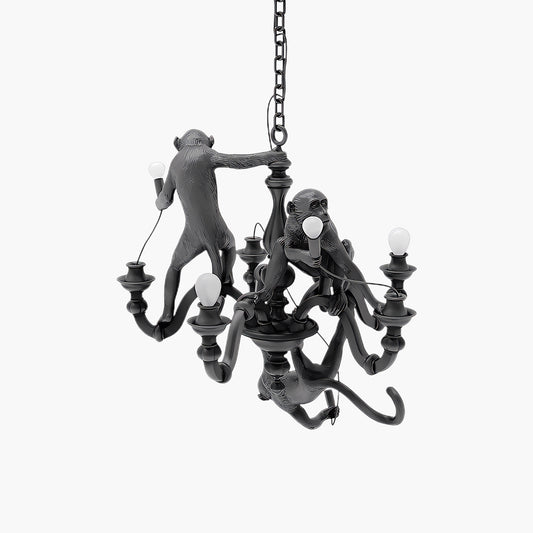 Monkey Eclectic Resin Chandelier