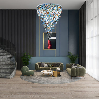 Multicolor Crystal Stone Eclectic Crystal Chandelier