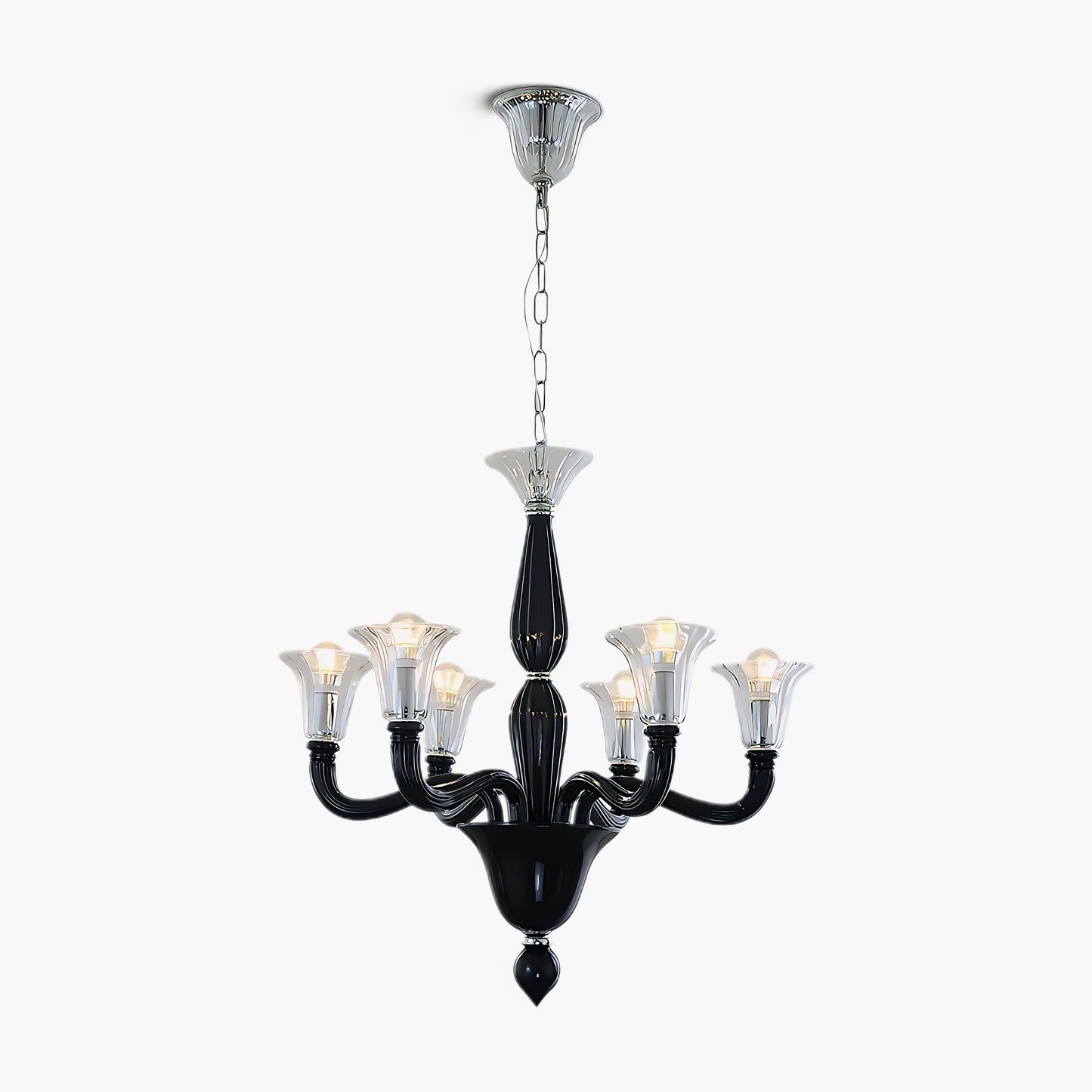 Murano Candle Contemporary Crystal Chandelier