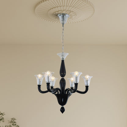 Murano Candle Contemporary Crystal Chandelier